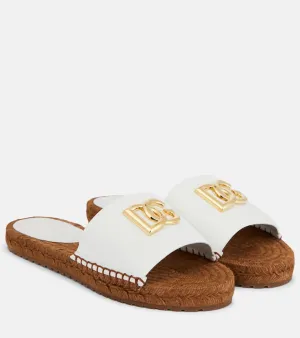 Dolce&Gabbana Embellished leather espadrilles