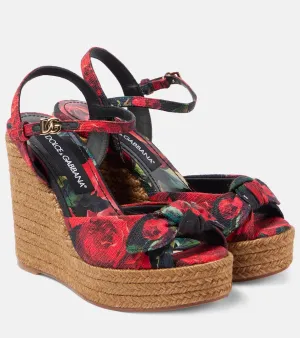 Dolce&Gabbana Floral canvas espadrille wedges