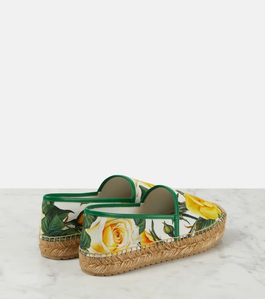 Dolce&Gabbana Floral canvas espadrilles