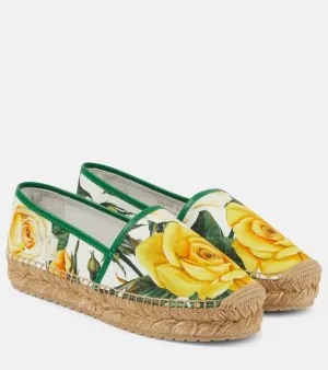 Dolce&Gabbana Floral canvas espadrilles