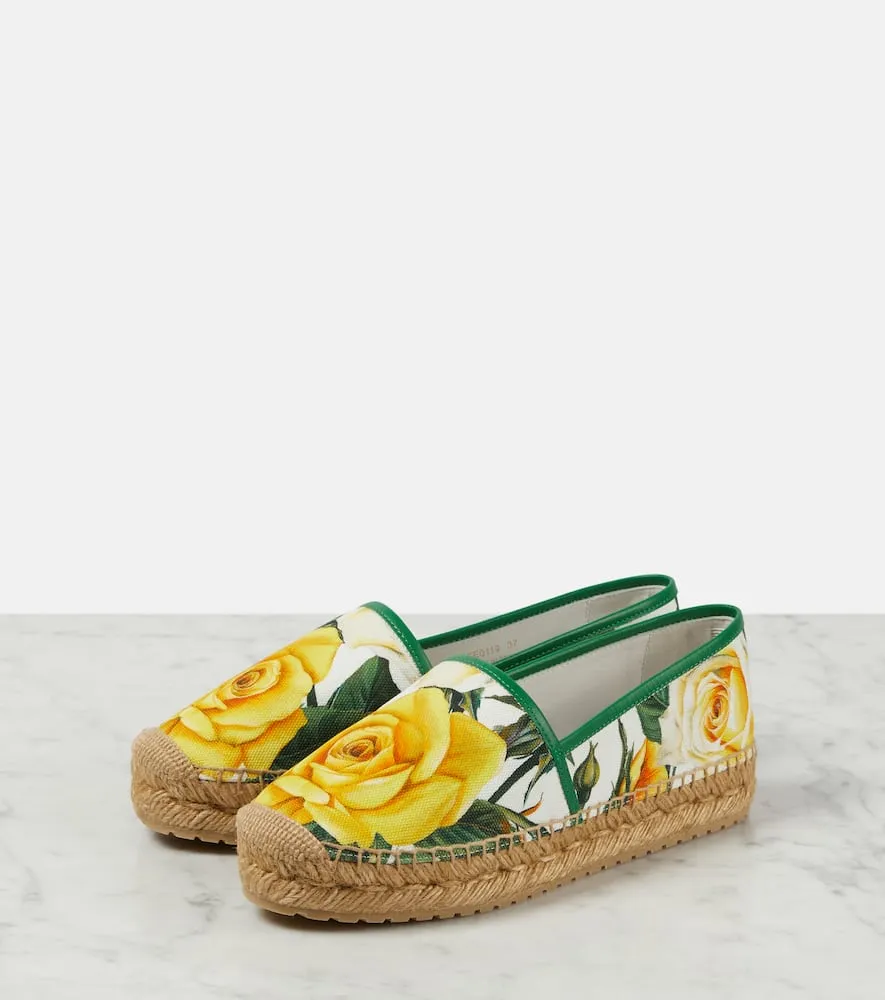 Dolce&Gabbana Floral canvas espadrilles
