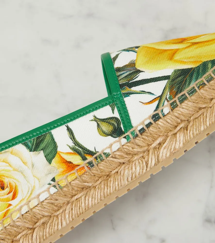 Dolce&Gabbana Floral canvas espadrilles