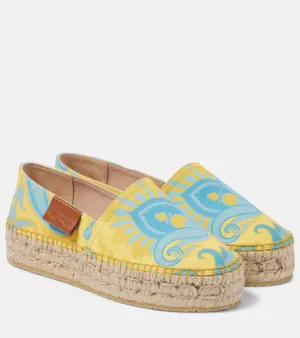 Etro Printed canvas espadrilles