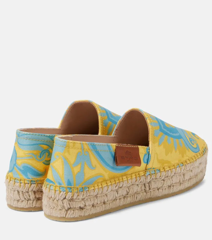 Etro Printed canvas espadrilles