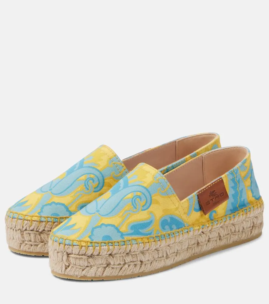 Etro Printed canvas espadrilles