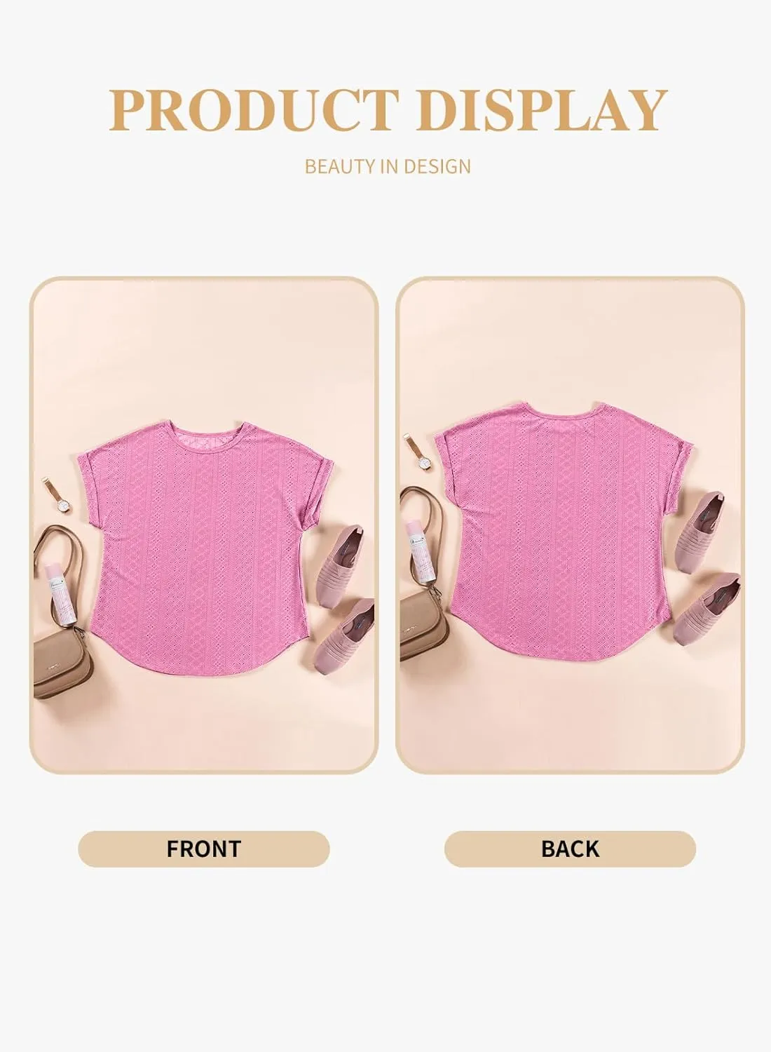 Eytino Women Plus Size Tops Short Sleeve Crewneck Casual Loose Summer Blouse Shirts(1X-5X)