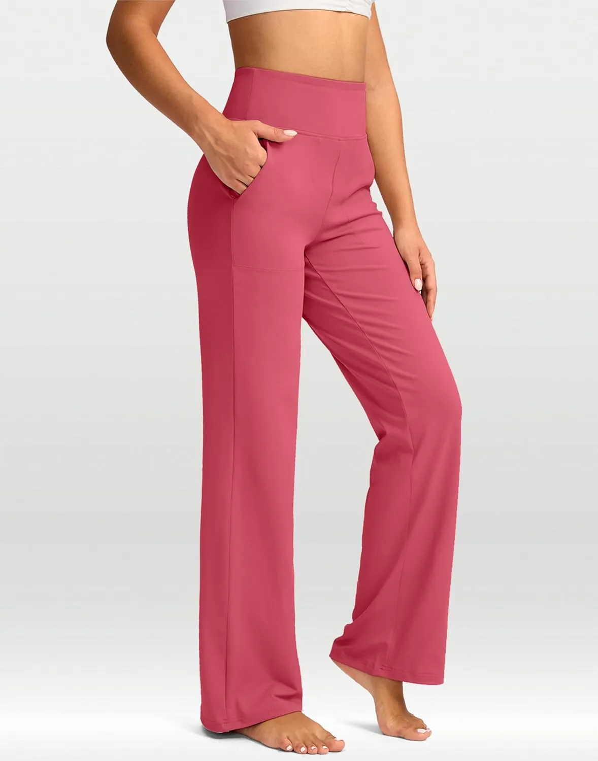 G Gradual Women's Yoga Pants wiht Pockets High Waist Stretch Loose Casual Lounge Sweatpants Petite/Regular/Tall