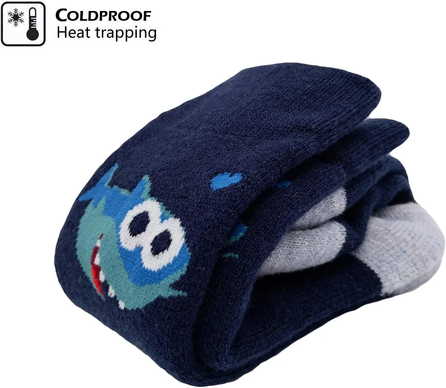 HIGHCAMP 2 Pairs Kids Merino Wool Ski Snowboard Socks Boy Girl Toddler Winter Snow Socks