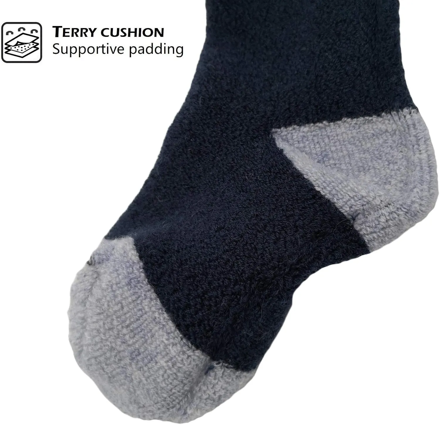 HIGHCAMP 2 Pairs Kids Merino Wool Ski Snowboard Socks Boy Girl Toddler Winter Snow Socks