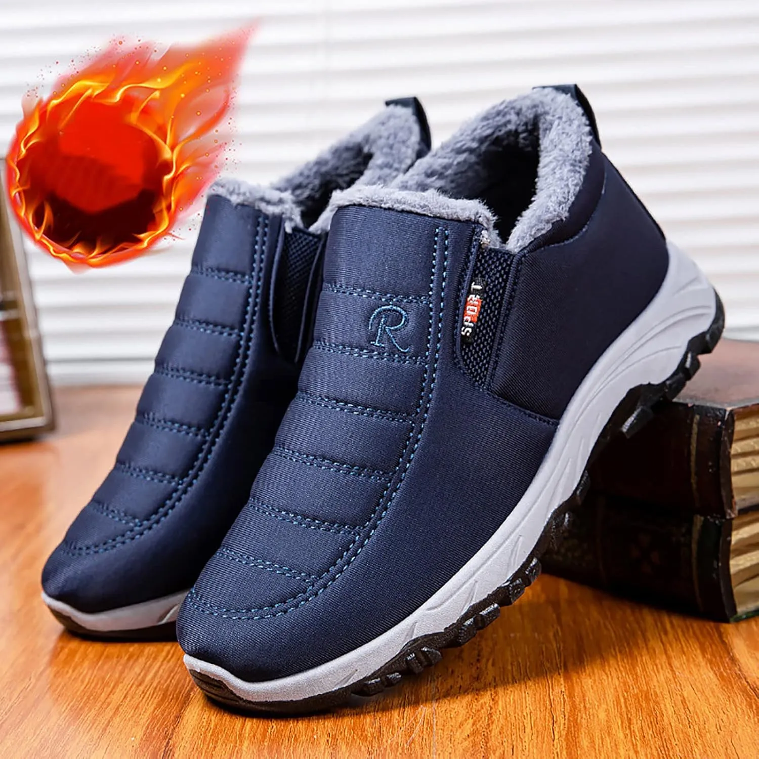 Hiking Boots for Teen Boys, Waterproof Hiking Boots Waterproof Non Slip Boots Outdoor Work Boots Womens Winter Shoes