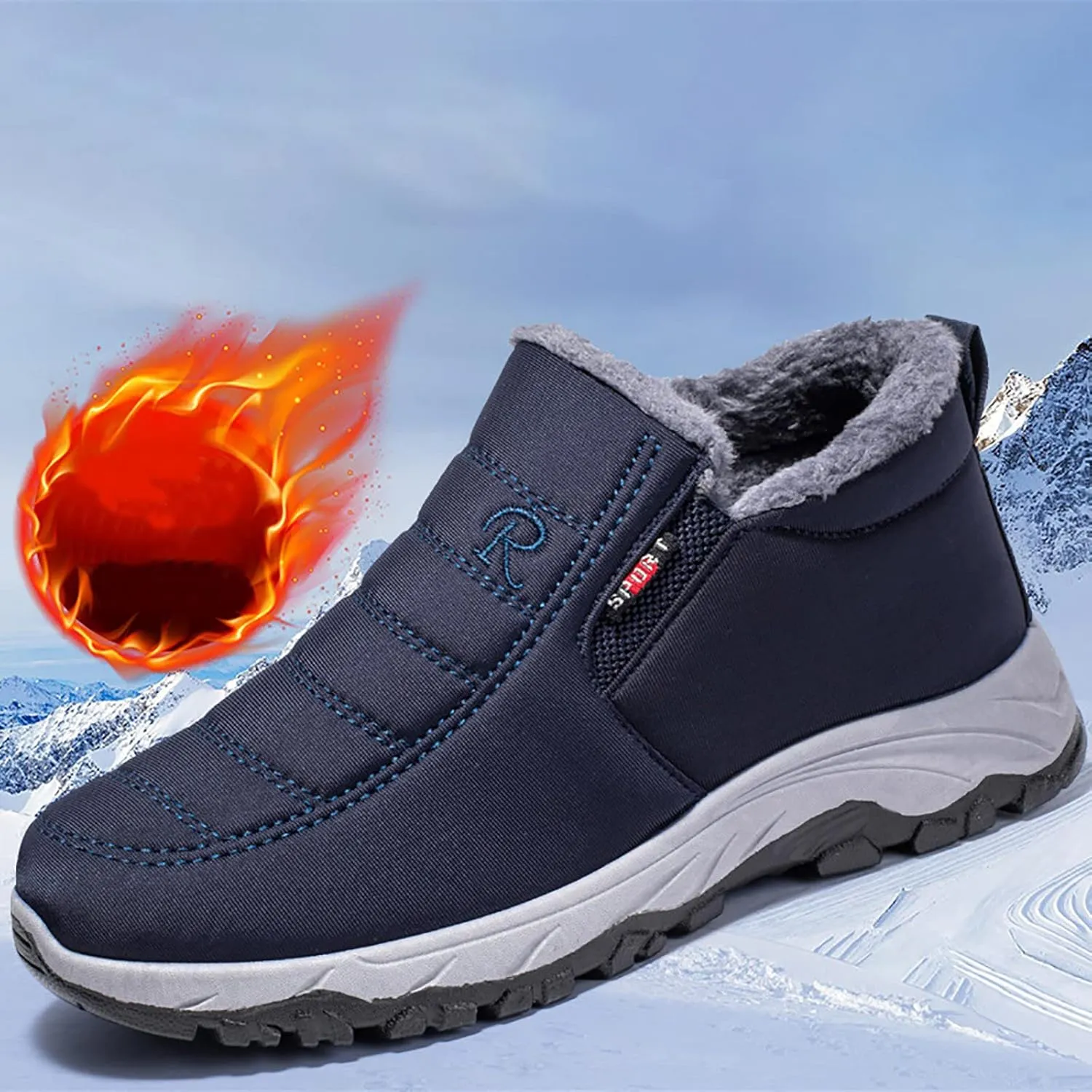 Hiking Boots for Teen Boys, Waterproof Hiking Boots Waterproof Non Slip Boots Outdoor Work Boots Womens Winter Shoes