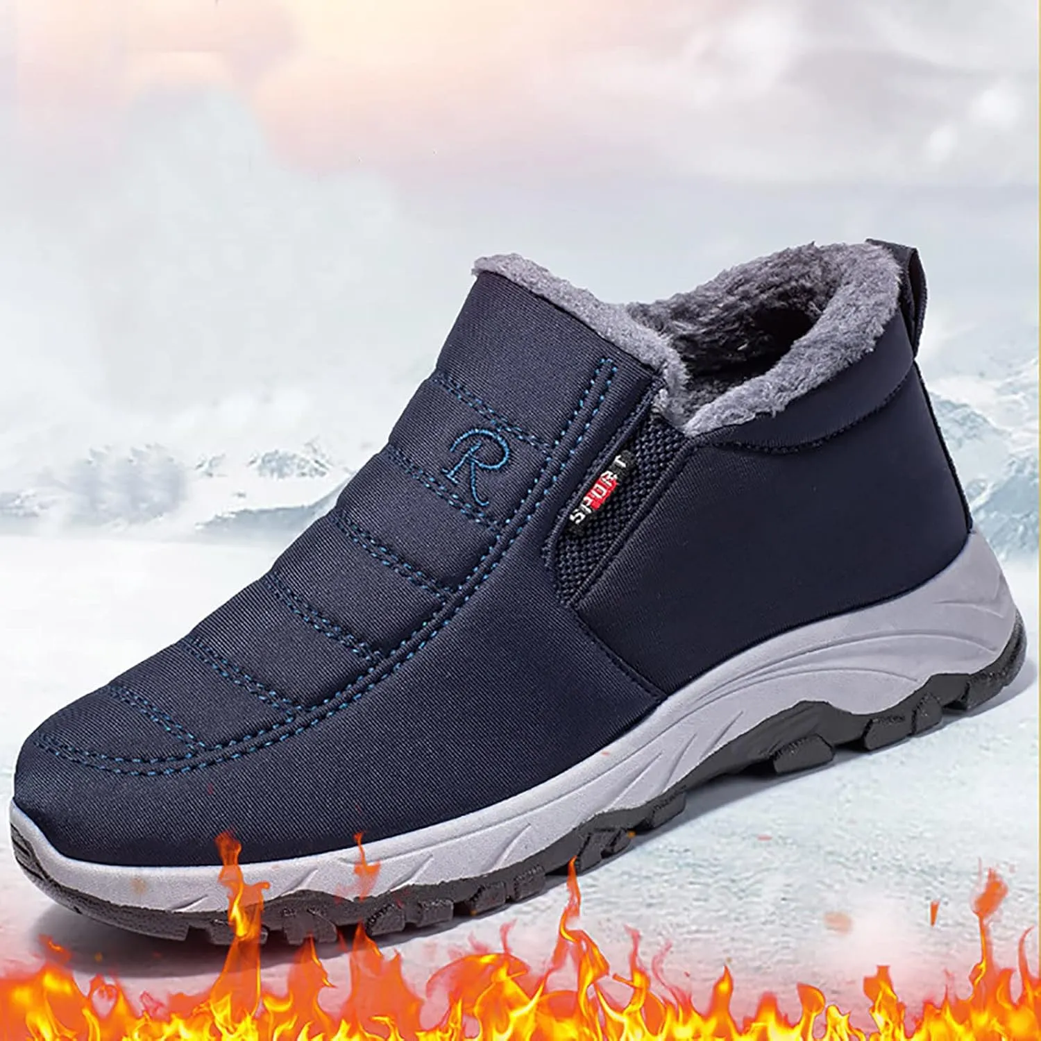 Hiking Boots for Teen Boys, Waterproof Hiking Boots Waterproof Non Slip Boots Outdoor Work Boots Womens Winter Shoes