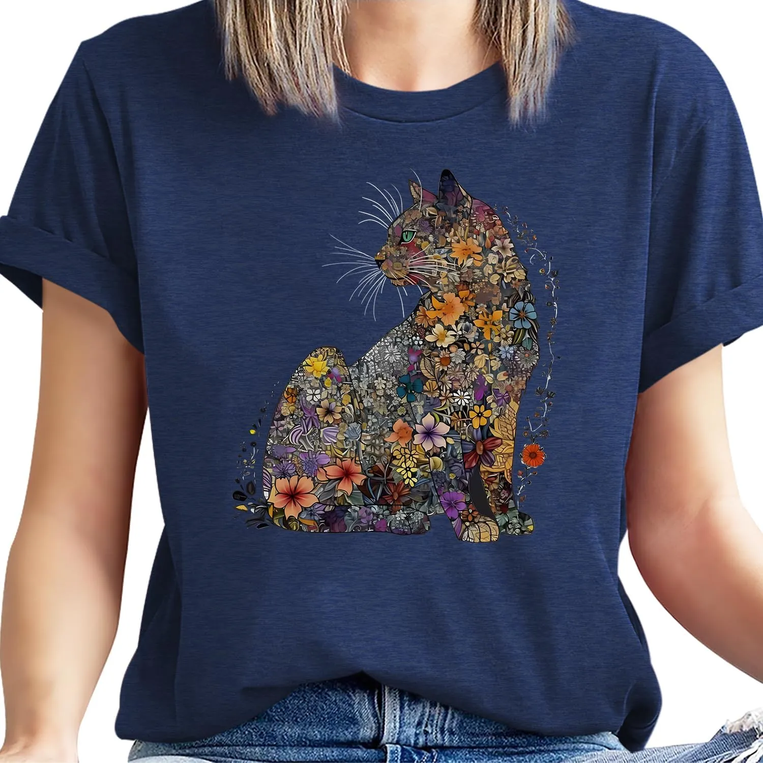 Hummingbird Shirt for Women Funny Women's Flower Graphic Tees Cute Bird Lover Short Sleeve Shirts 