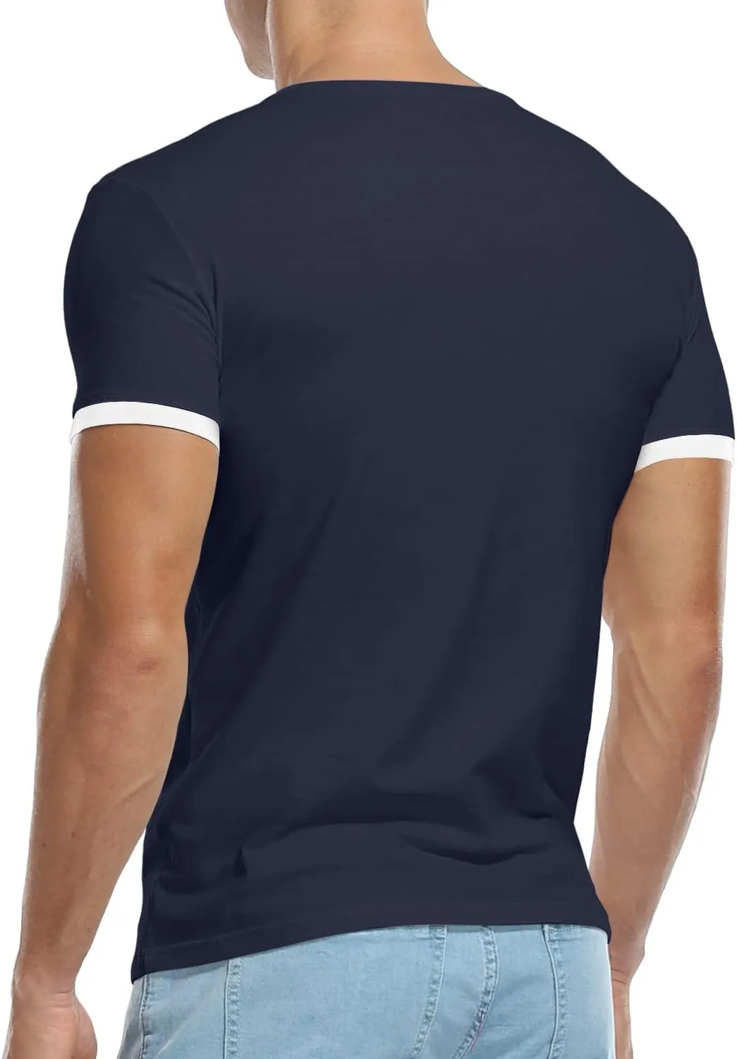 KUYIGO Men's Henley Shirts Short Long Sleeve Casual Summer Slim Fit Cotton Shirt