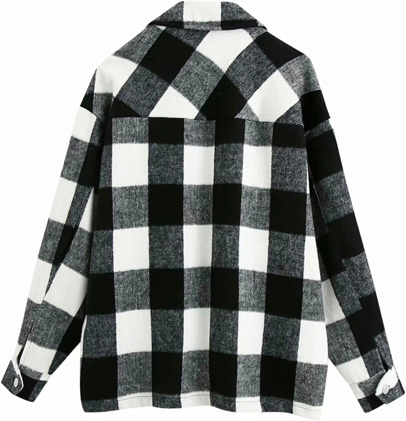 Ladies Loose Fit Tee Blouse With Chest Pockets Dressy Classic-Fit Blouse Top Soft Button Down Jacket Coats