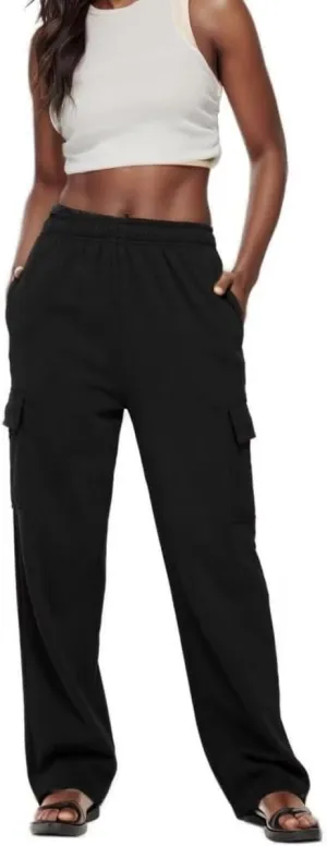 Ladies Sweat Pants Cargo Joggers Oversized Straight Leg Pant Tall High Waist Lounge Pants Loose Trousers with Pockets