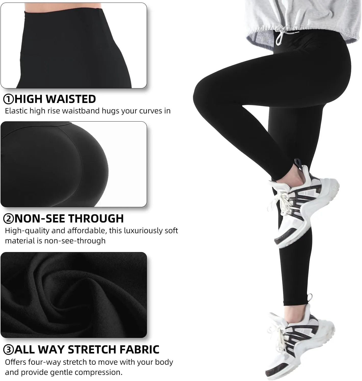Leggings for Women - High Waisted Workout Leggings for Women Running Exercise