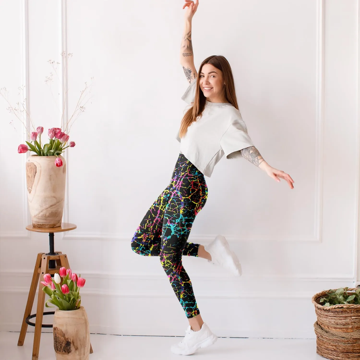Leggings for Women - High Waisted Workout Leggings for Women Running Exercise