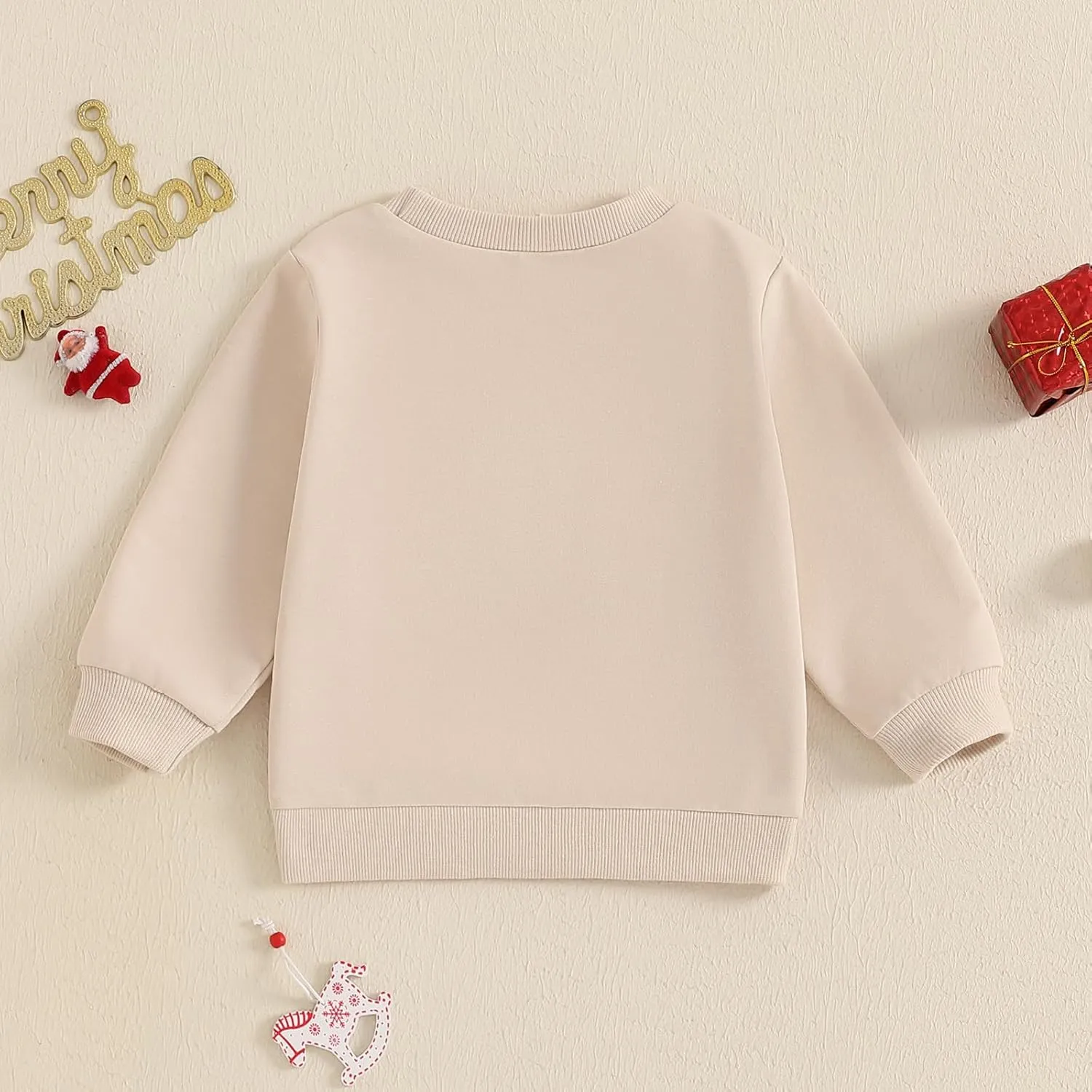 Lesimsam Toddler Baby Boy Girl Christmas Outfit Crewneck Sweatshirt Pullover Tops Cotton Long Sleeve T-Shirt Top Blouse