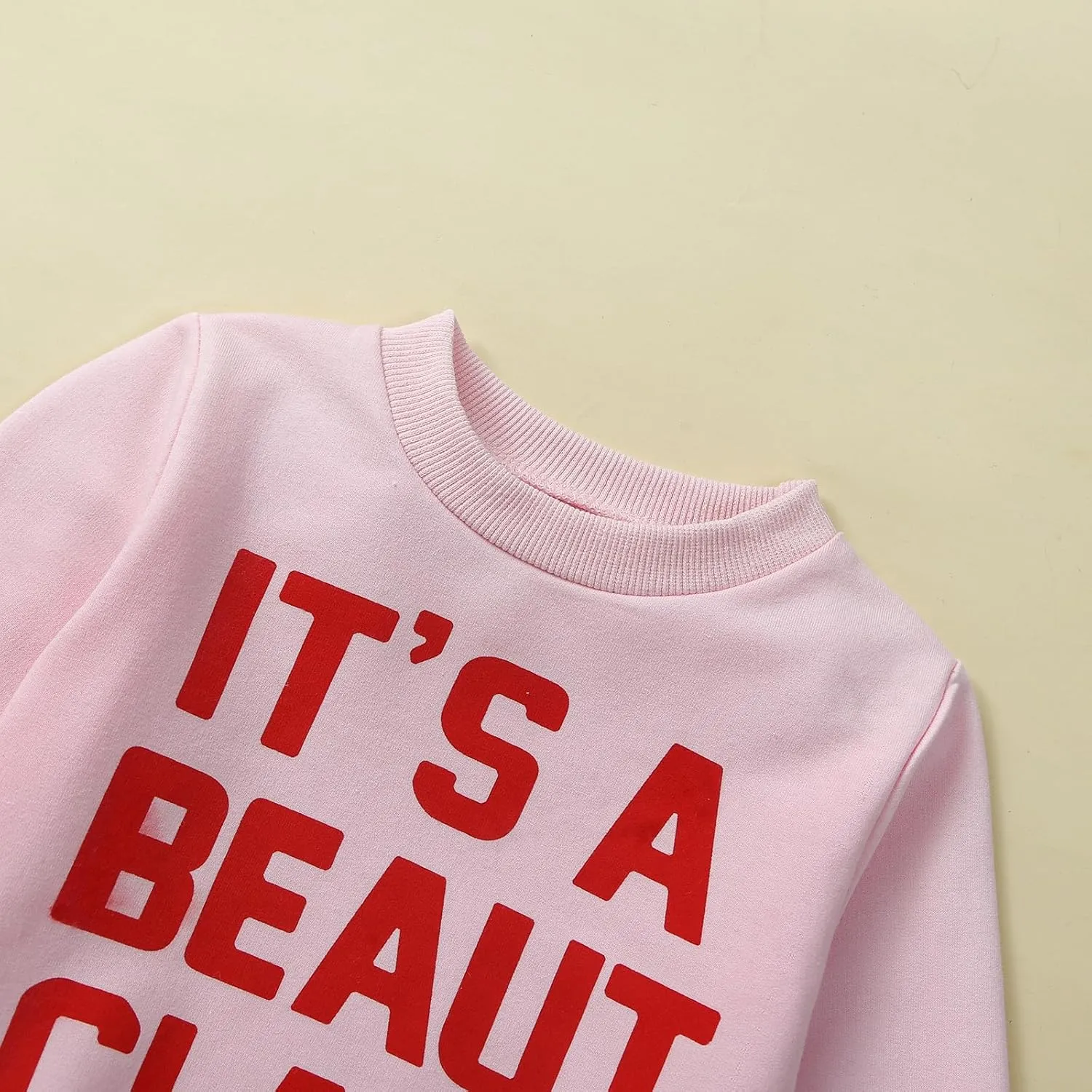 Lesimsam Toddler Baby Boy Girl Christmas Outfit Crewneck Sweatshirt Pullover Tops Cotton Long Sleeve T-Shirt Top Blouse