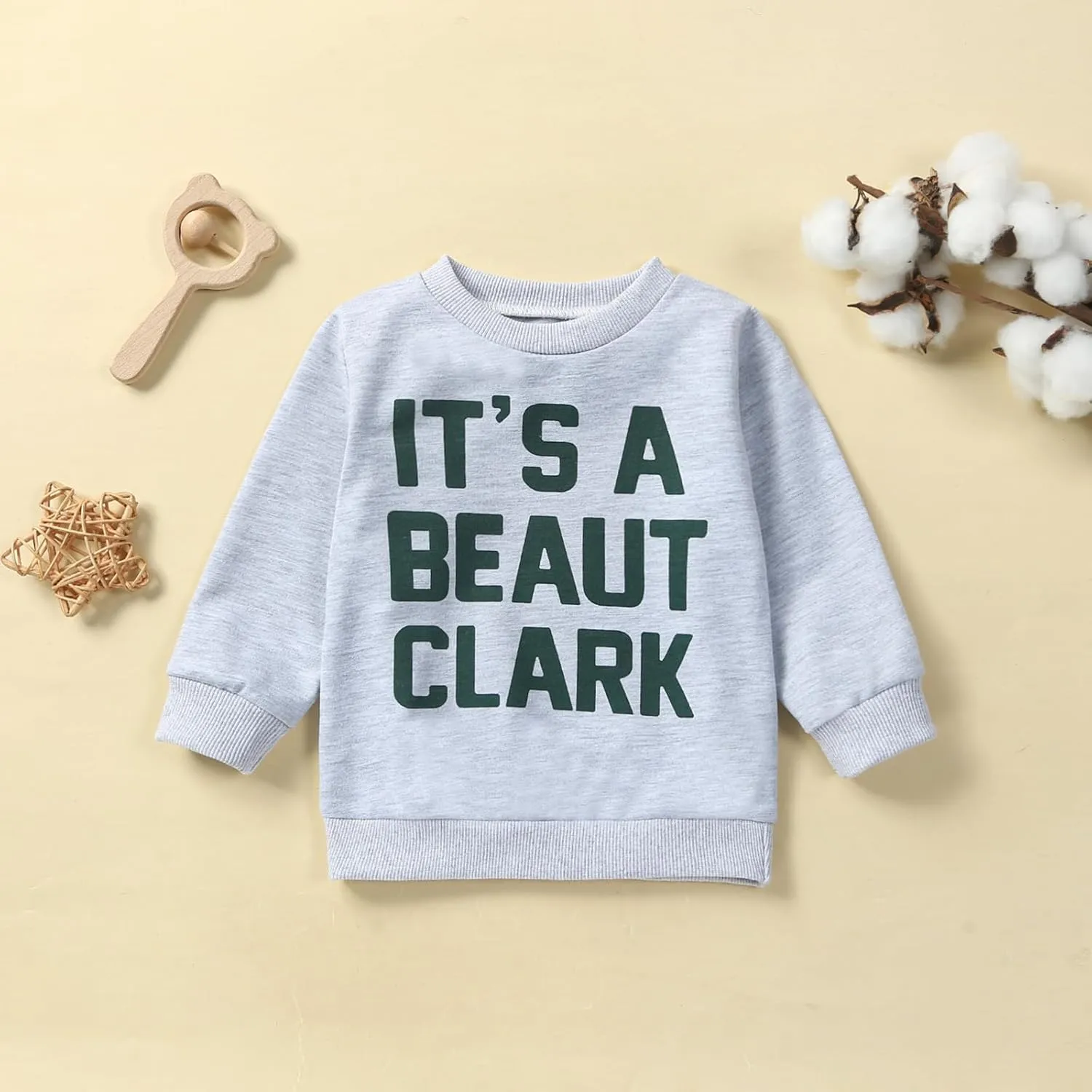 Lesimsam Toddler Baby Boy Girl Christmas Outfit Crewneck Sweatshirt Pullover Tops Cotton Long Sleeve T-Shirt Top Blouse
