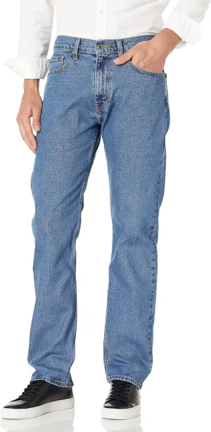 Levi Strauss Signature Gold Men's Regular Fit Flex Jeans, Medium Indigo, 44W x 32L