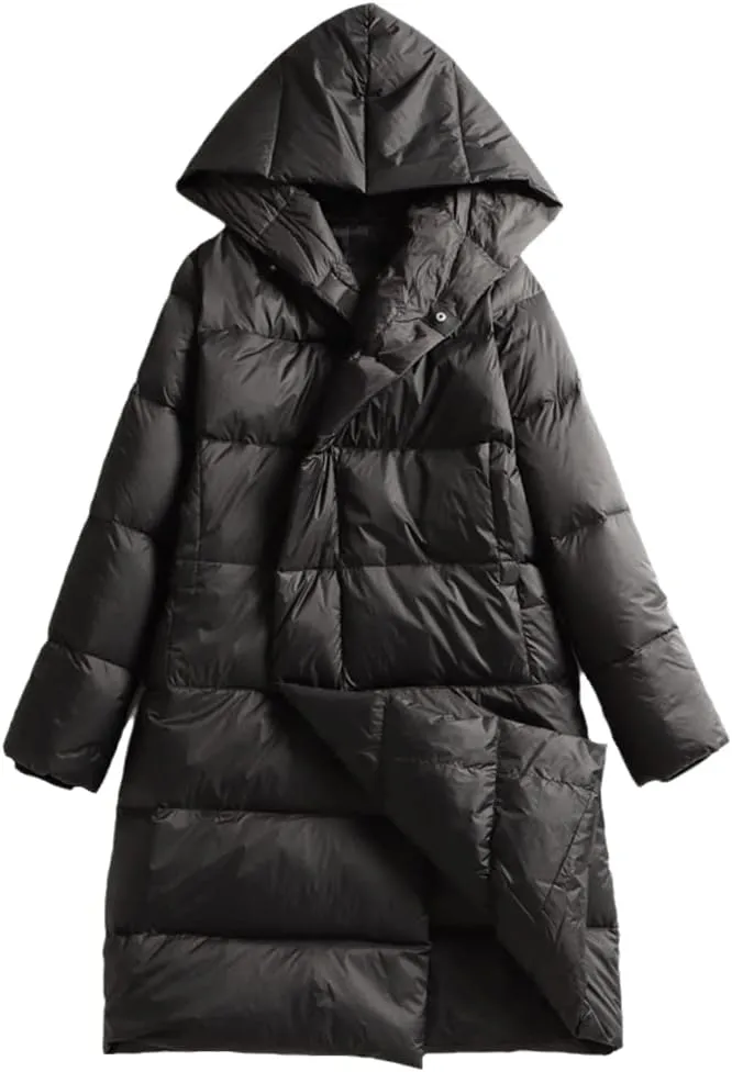 Lightweight Duck Down Coat Women Winter Oversized Ultralight Puffer Jacket Long Female Down Parka Outerrwear