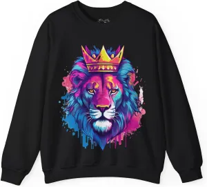 Lion Sweatshirt, Matching Shirt For Boyfriend, Gift For Him, Dad Birthday Outfit, Unisex Crewneck, Heavy Blend Sweatshirt