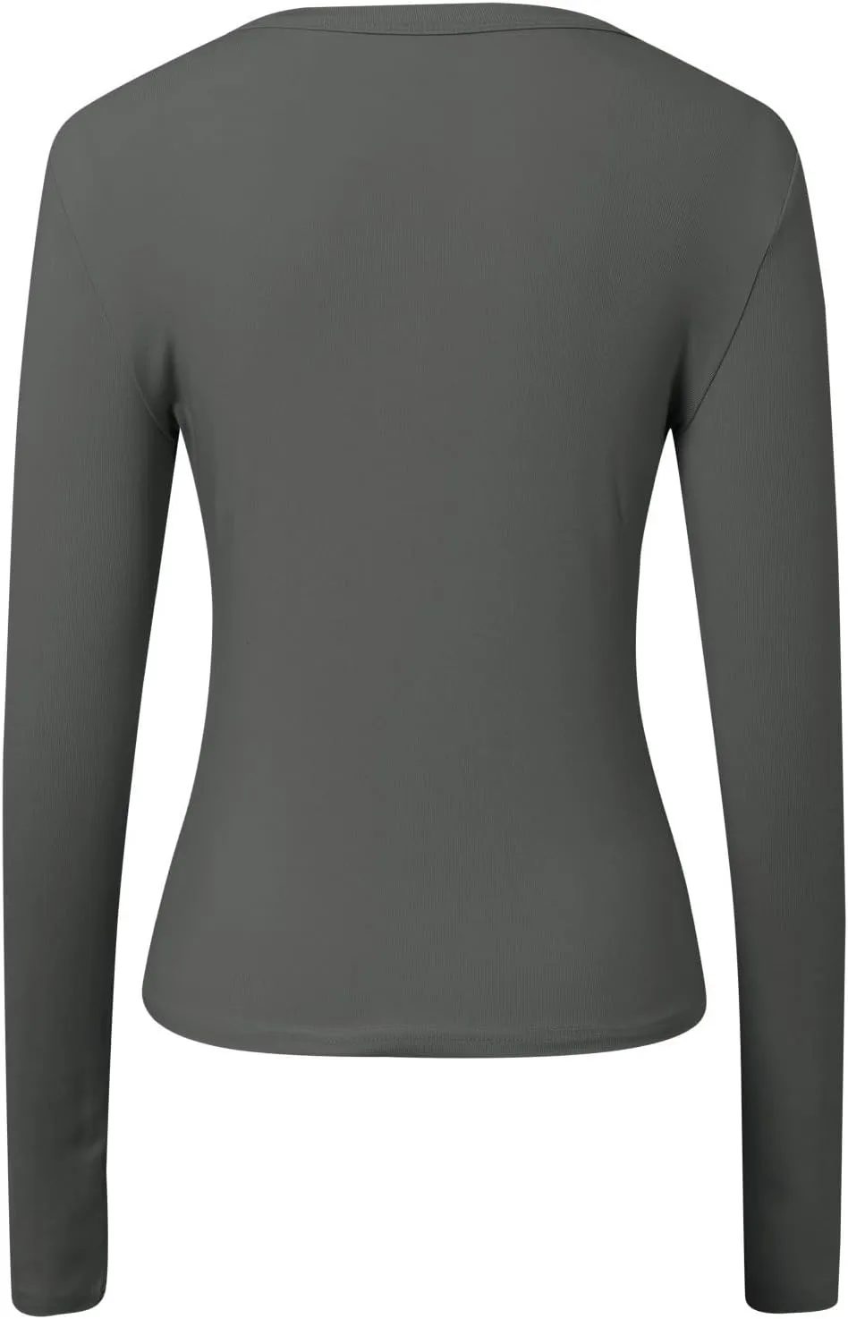 Long Sleeve Shirts for Women V Neck Basics Tops Lightweight Slim Fit Crop Top Base Layer Thermal Undershirts Fall