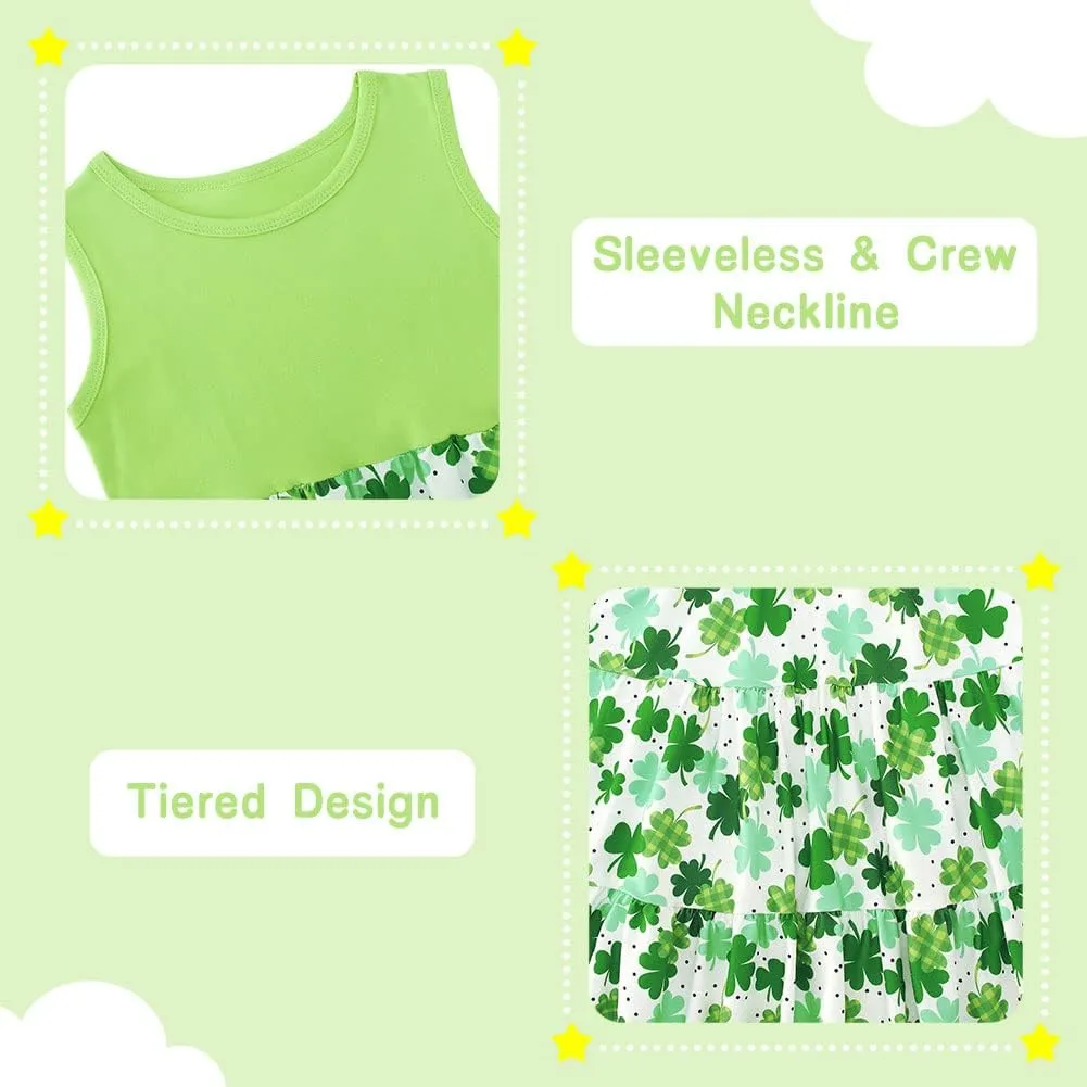Lovekider Little Girls Casual Cotton Sleeveless Dresses Summer Swing Twirly Sundress Kids 3D Cute Sun Dress 4-9T