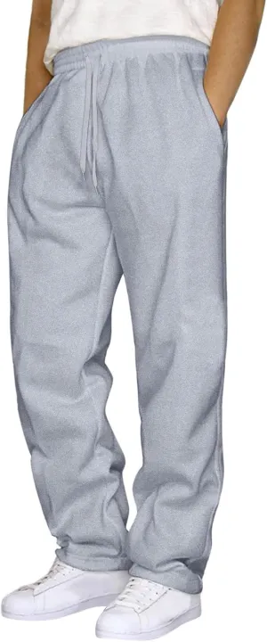 Mens Cargo Sweatpants Baggy Wide Straight Leg Joggers Running Workout Gym Track Golf Pants Beach Yoga Trousers