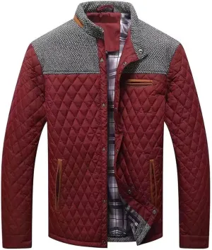 Men's Puffer Down Jacket Lightweight Business Casual Button Down Shirts