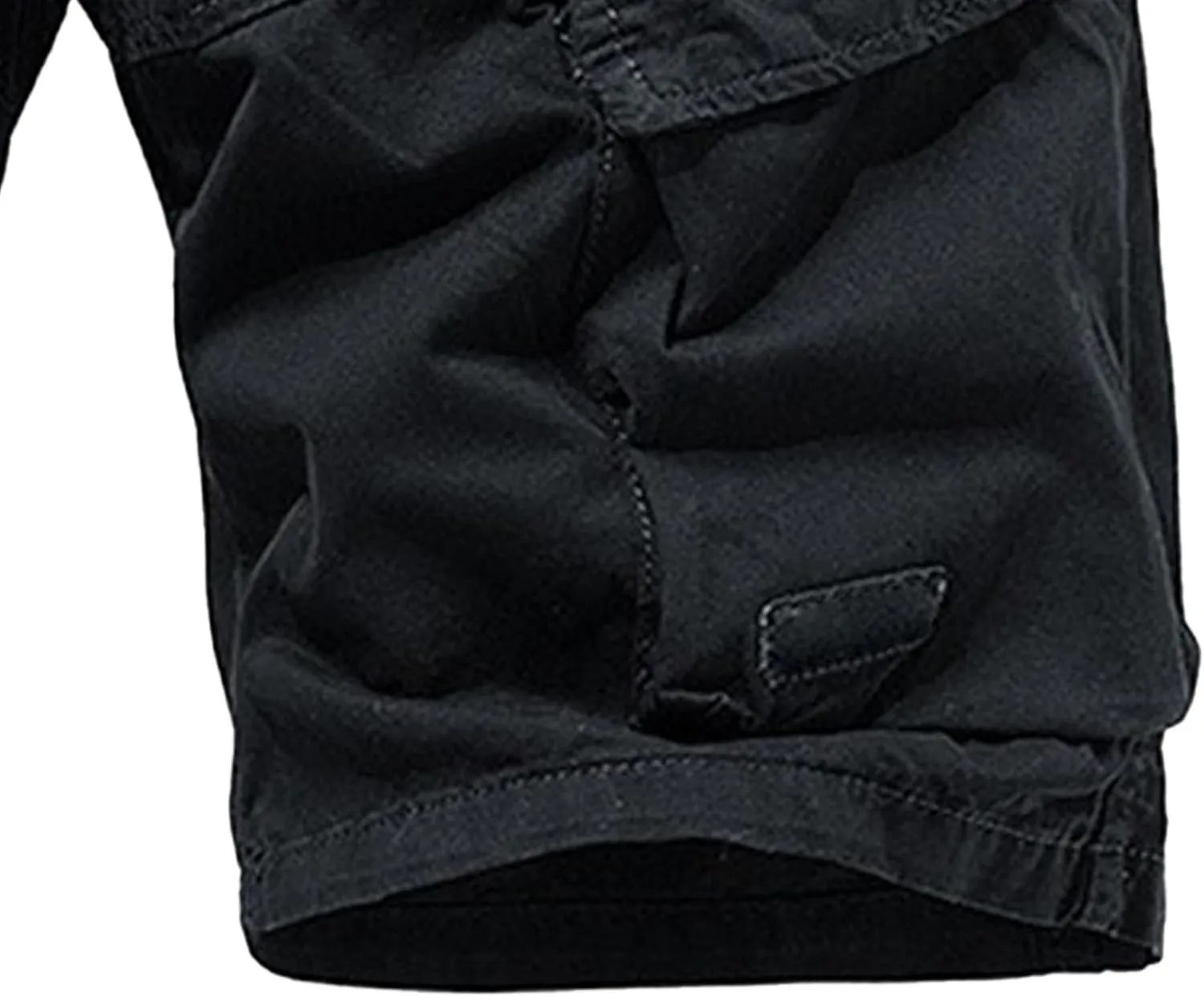 Men's Relaxed Fit Outdoor Jean Trunk Cotton Twill Lightweight Cargo Shorts Zipper Pockets Solid Hiking Short Pants