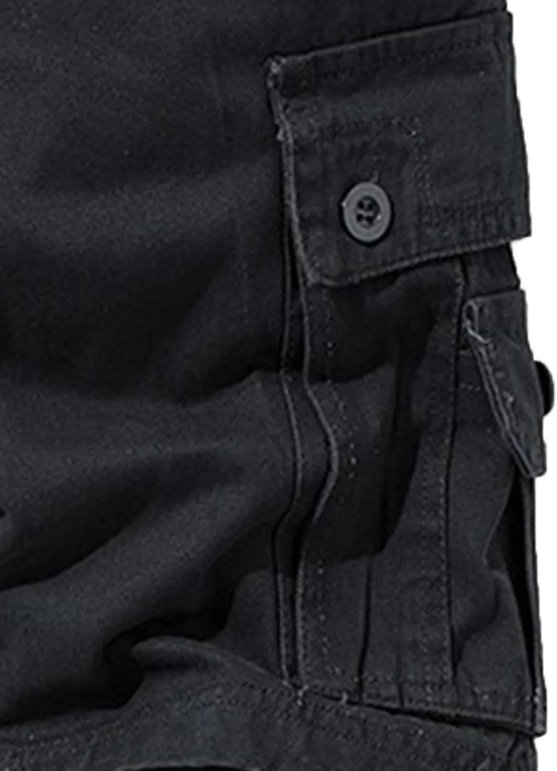 Men's Relaxed Fit Outdoor Jean Trunk Cotton Twill Lightweight Cargo Shorts Zipper Pockets Solid Hiking Short Pants