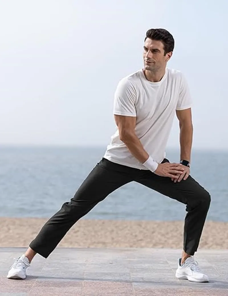 Men's Sweatpants Joggers Drawstring Waist Tapered Athletic Pants Lounge Pants with Pockets