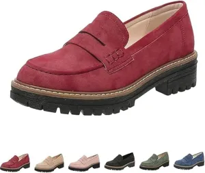 Orthopedic Platform Loafers for Women Thick Sole Loafers Comfort Orthopedic Shoes for Women Round Toe Loafers Shoes Slip on Shoes Casual Walking Shoes