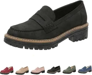 Orthopedic Platform Loafers for Women Thick Sole Loafers Comfort Orthopedic Shoes for Women Round Toe Loafers Shoes Slip on Shoes Casual Walking Shoes