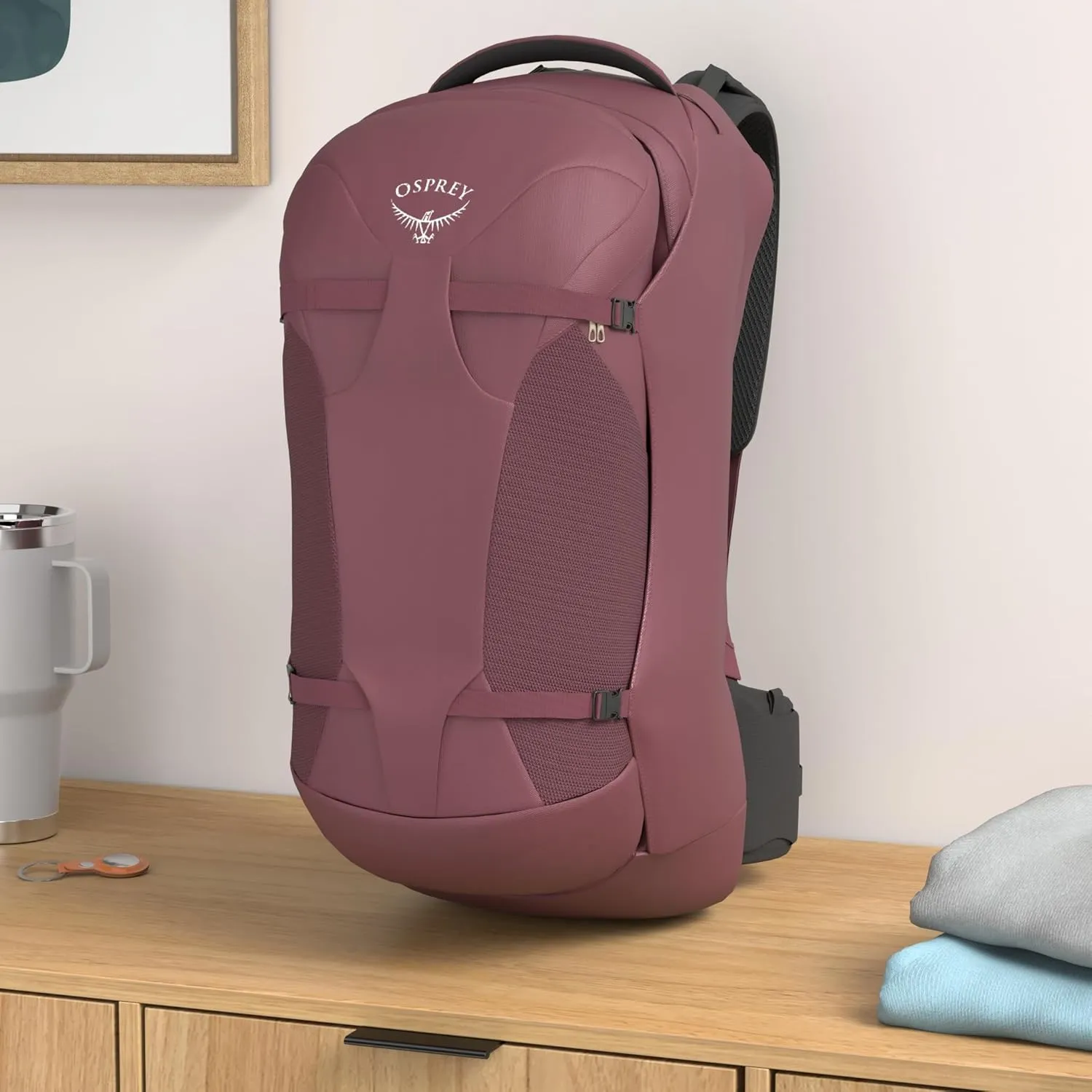 Osprey Fairview 55L Women's Travel Backpack, Zircon Red