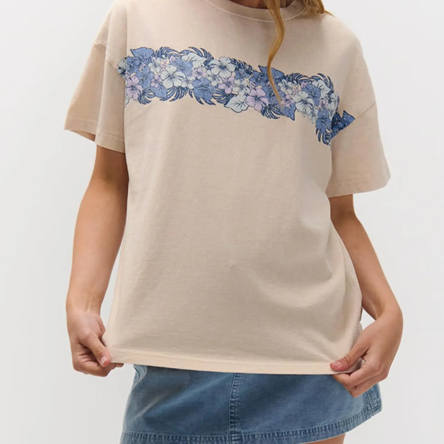 Oversized Graphic Shirts Teen Girls Women Preppy Short Sleeve Crewneck Y2k Floral Tops Aesthetic Summer Baggy Tees