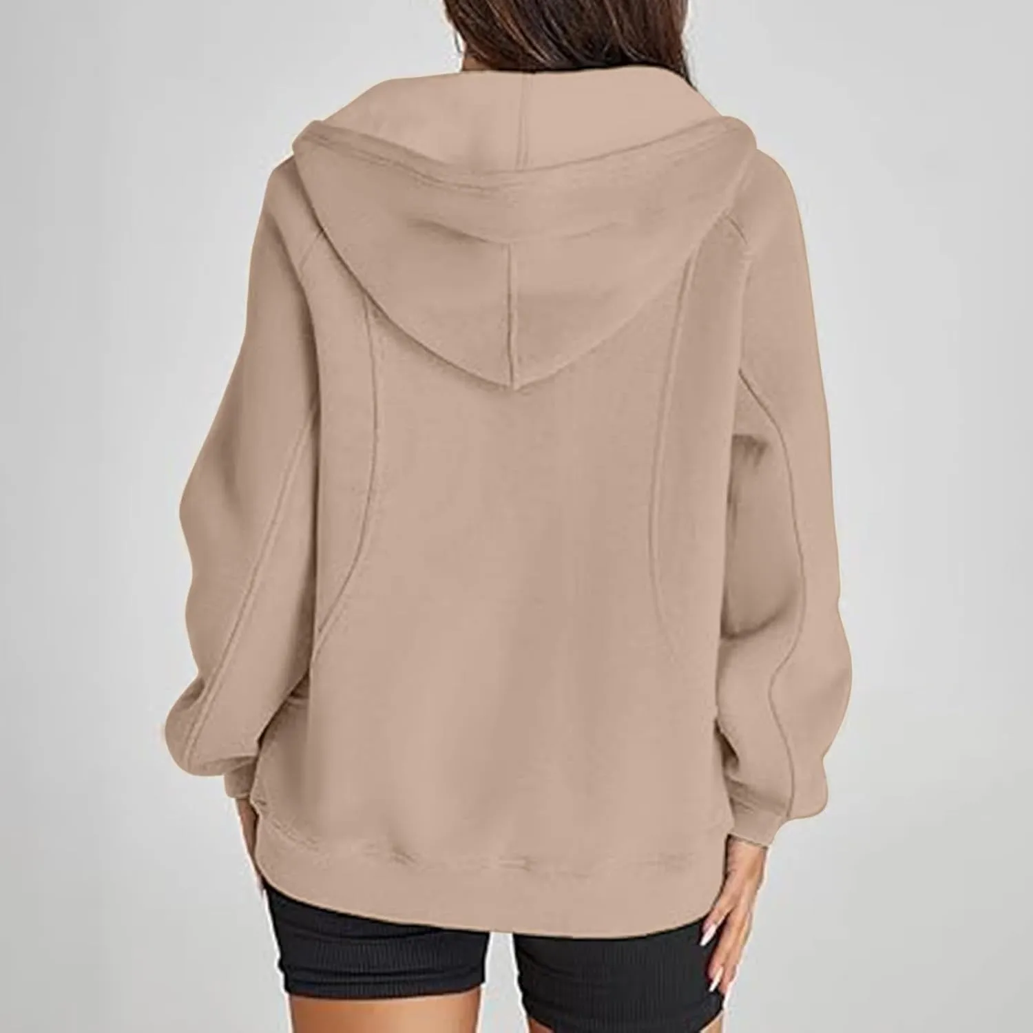 Oversized Hoodies For Women Trendy 2024 Half Zip Up Fleece Hooded Sweatshirt Casual Fall Pullover Tops y2k Outfits