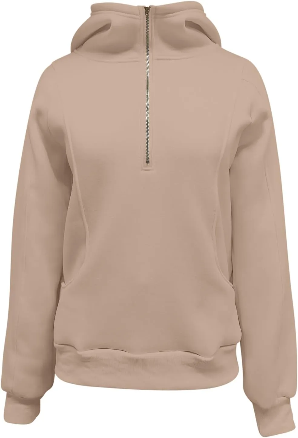 Oversized Hoodies For Women Trendy 2024 Half Zip Up Fleece Hooded Sweatshirt Casual Fall Pullover Tops y2k Outfits