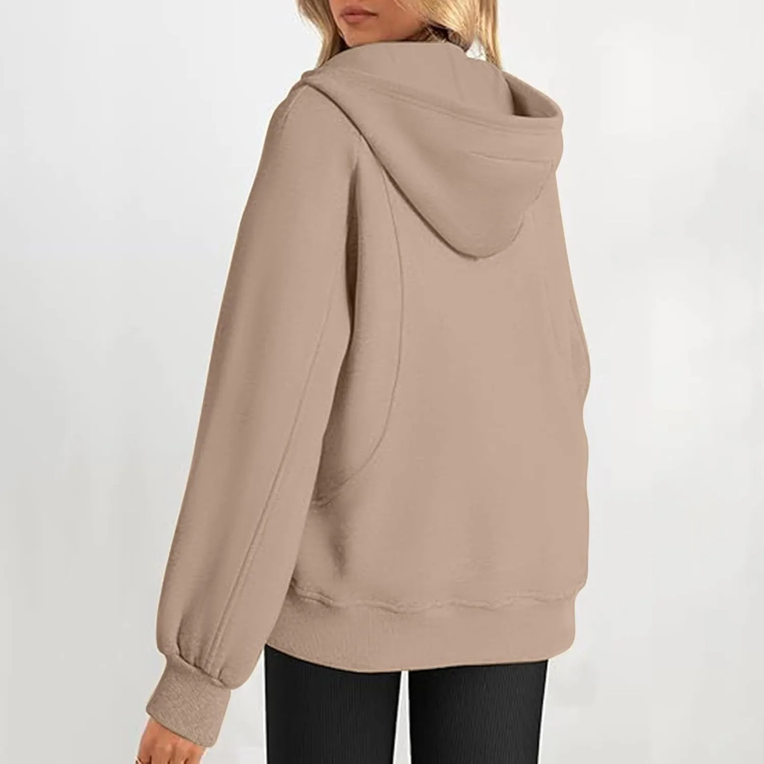 Oversized Hoodies For Women Trendy 2024 Half Zip Up Fleece Hooded Sweatshirt Casual Fall Pullover Tops y2k Outfits