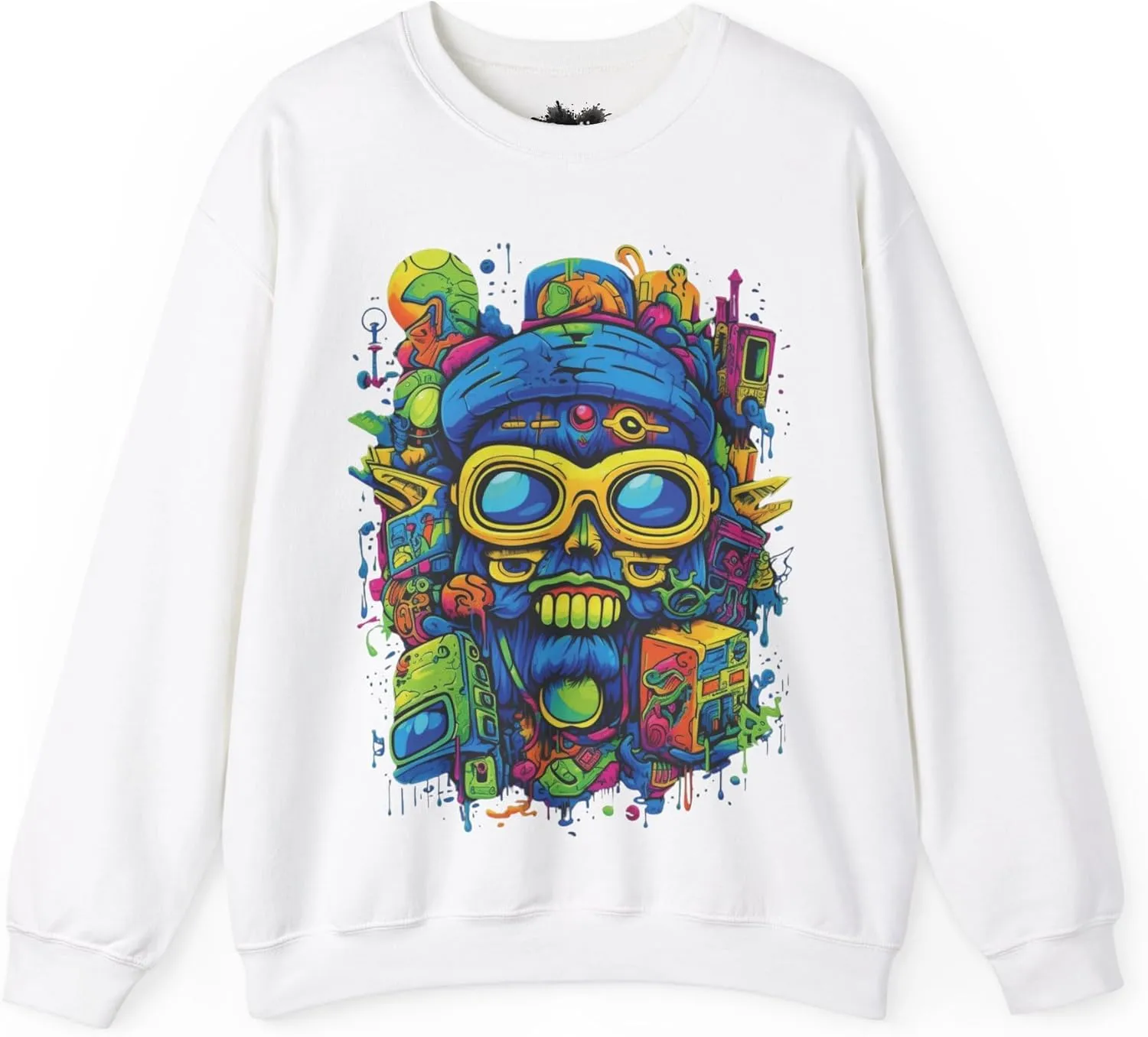 Psychedelic Unisex Sweatshirt, Sneaker Shirt, Boyfriend Gift, Dad Birthday Outfit, Heavy Blend Crewneck Sweatshirt