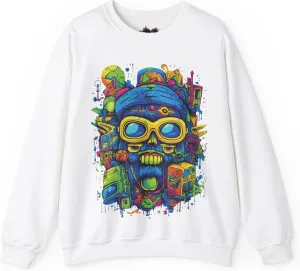 Psychedelic Unisex Sweatshirt, Sneaker Shirt, Boyfriend Gift, Dad Birthday Outfit, Heavy Blend Crewneck Sweatshirt