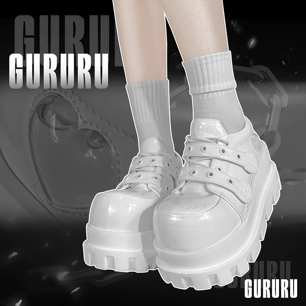 Punk Heart Cross Platform Shoes