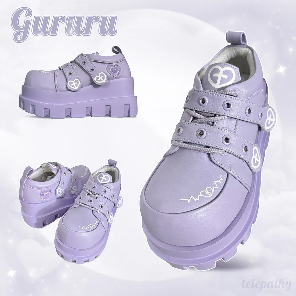 Punk Heart Cross Platform Shoes
