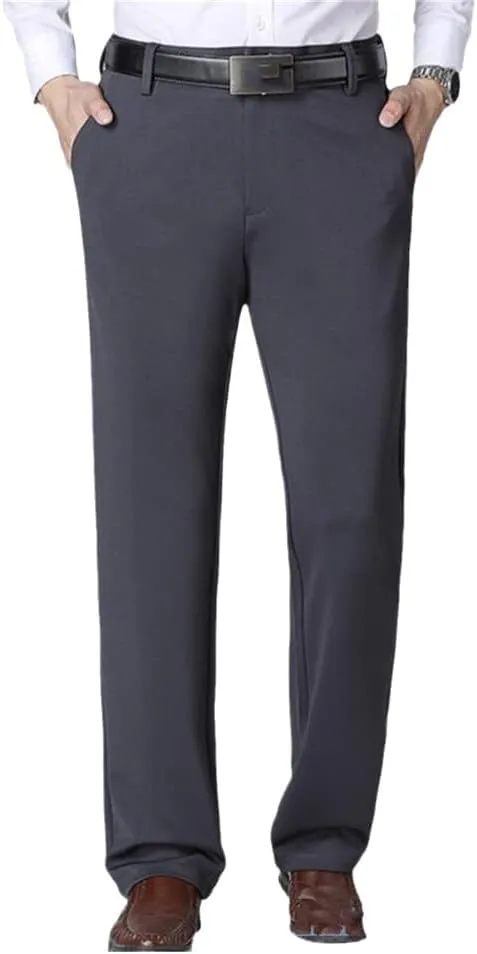 Summer Elastic Casual Pants, Straight High Waist Elastic Business Casual Pants for Middle-Aged