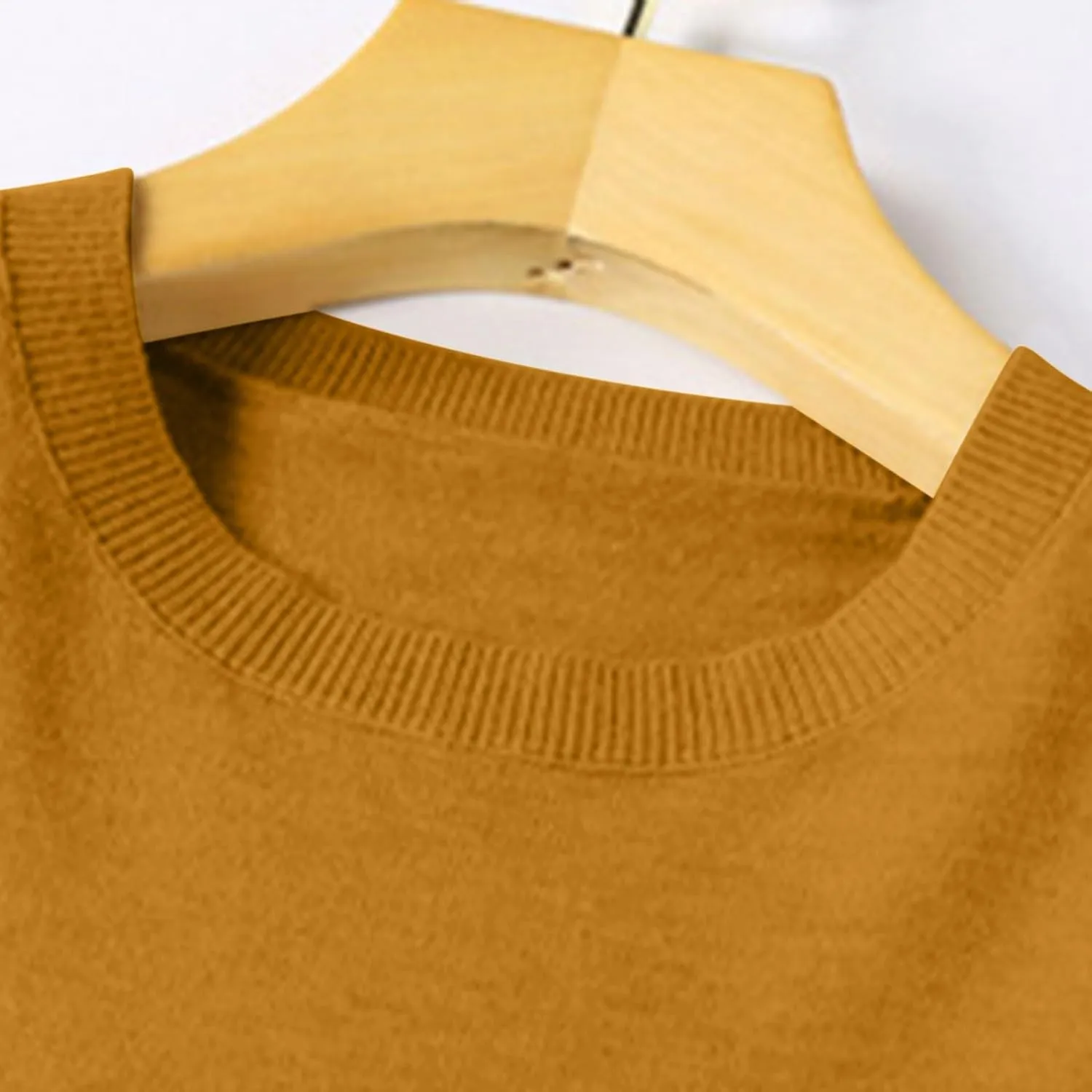 Sweaters for Women Trendy Crewneck Knit Long Sleeve Sweater Loose Fit Casual Solid Warm Soft Pullover Winter Tops
