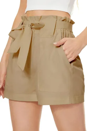 SWEET POISON Womens Bowknot Shorts for Summer Casual High Waist Beach ShortsS-2XL