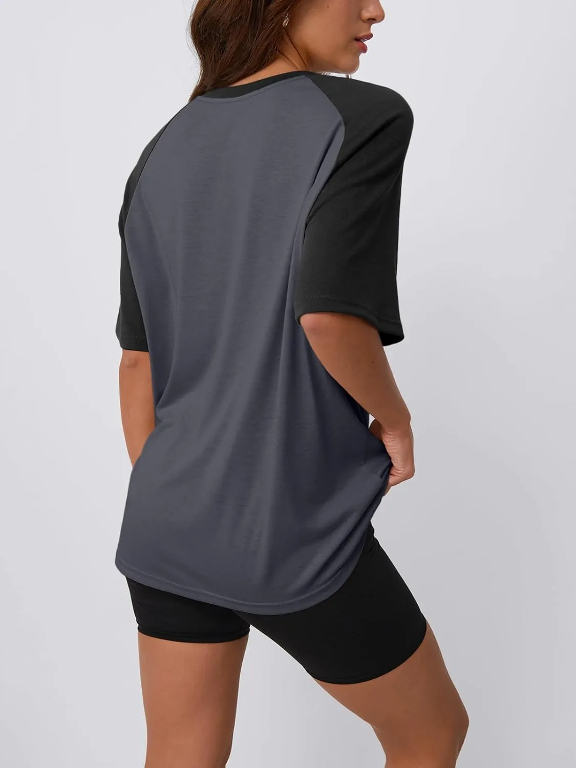 Trendy Queen Oversized Short Sleeve T Shirts for Women Workout Casual Summer Tops Loose Fit Cute Basic Tees